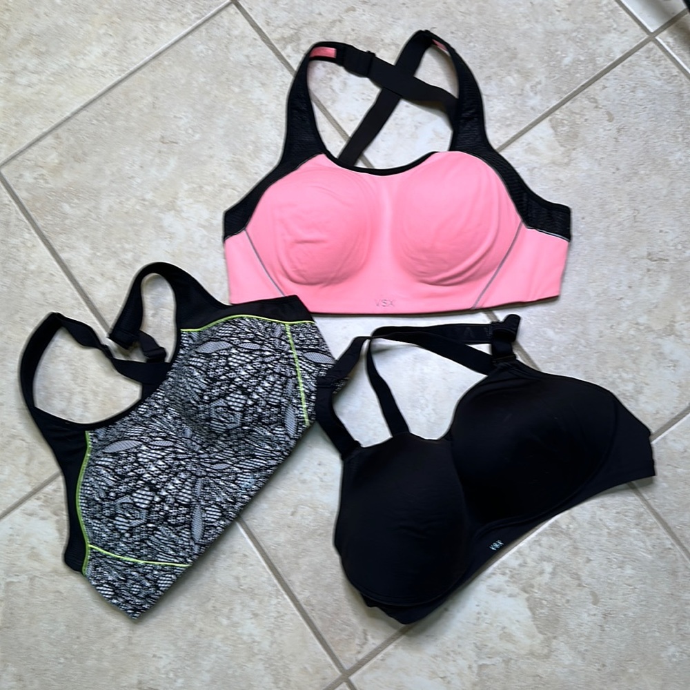 Bundle of gently used Victorias Secret sports bras size 34d